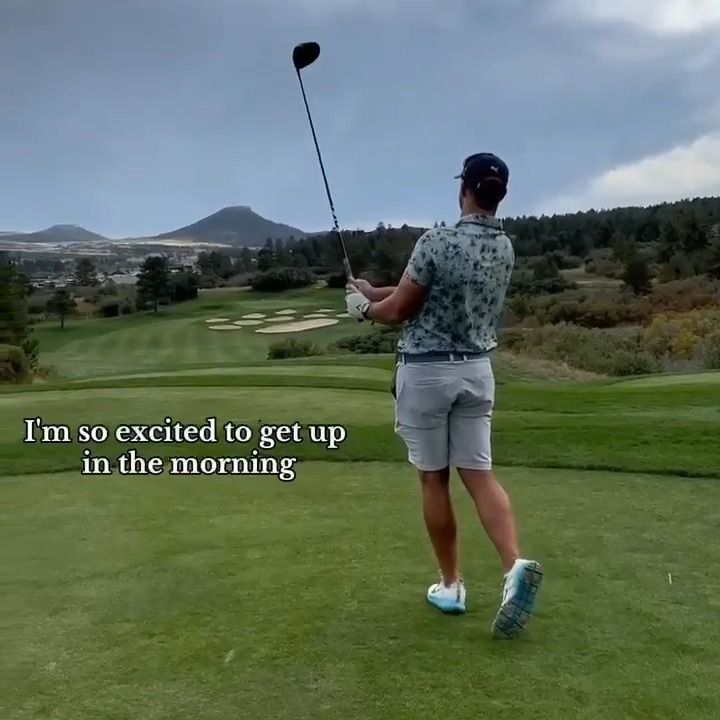 Cole Simmons finishing a golf swing in Colorado